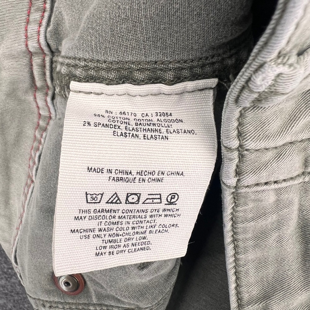 Hei Hei Anthropologie Women Sage Green Utility Skinny Cargo Pant Waist Buckle 29 - Picture 9 of 14